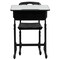 Emma and Oliver Adjustable Height Student Desk and Chair with Pedestal Frame